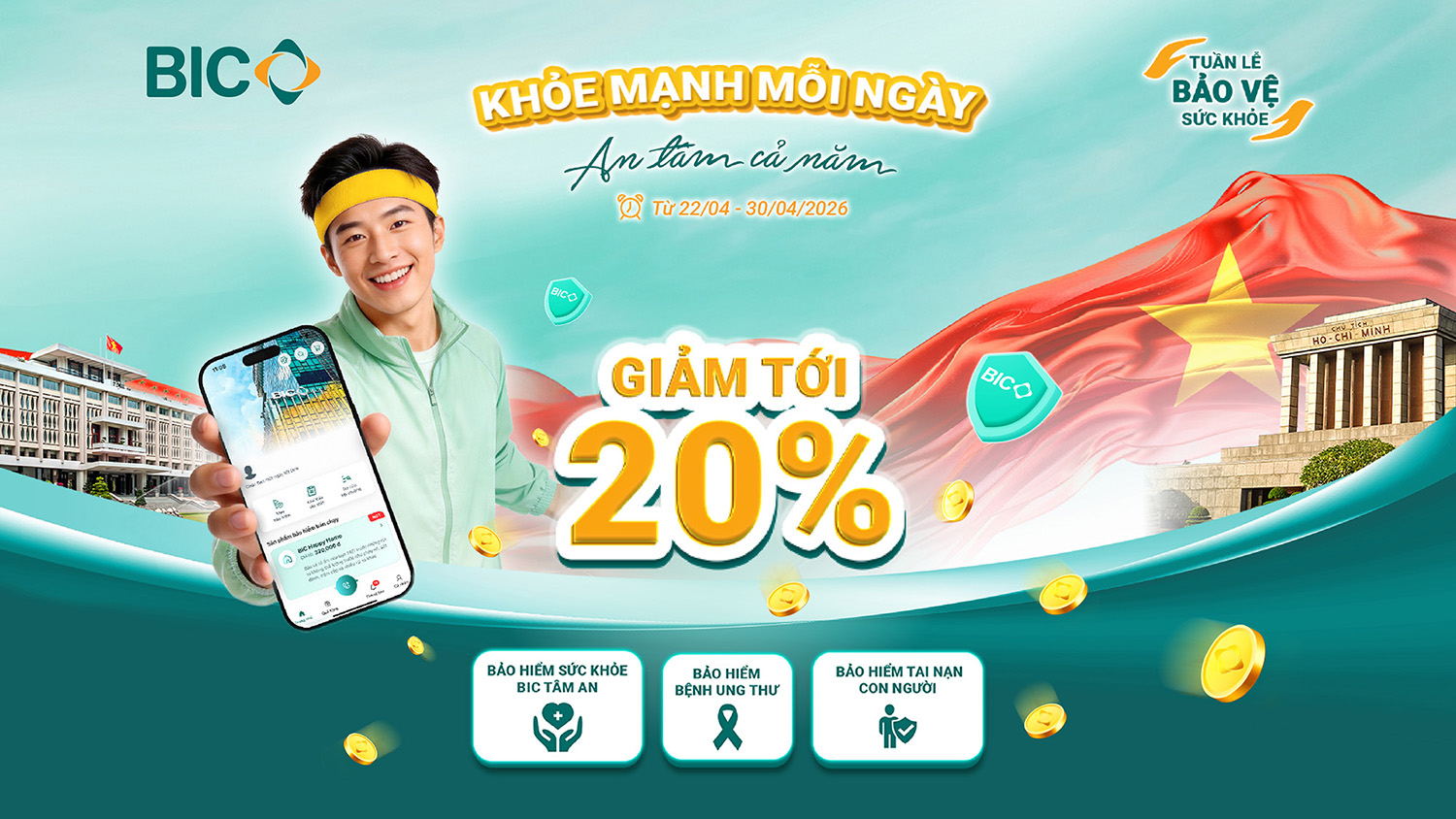 BIC ưu đãi tới 20% phí bảo hiểm trong “Tuần lễ bảo vệ sức khoẻ”